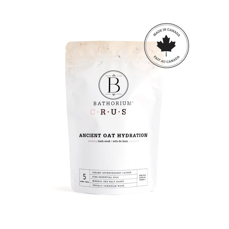 Bathorium Ancient Oat Bath Soak | Mineral Sea Salt & Colloidal Oats, 21 oz, Light Floral Fragrance