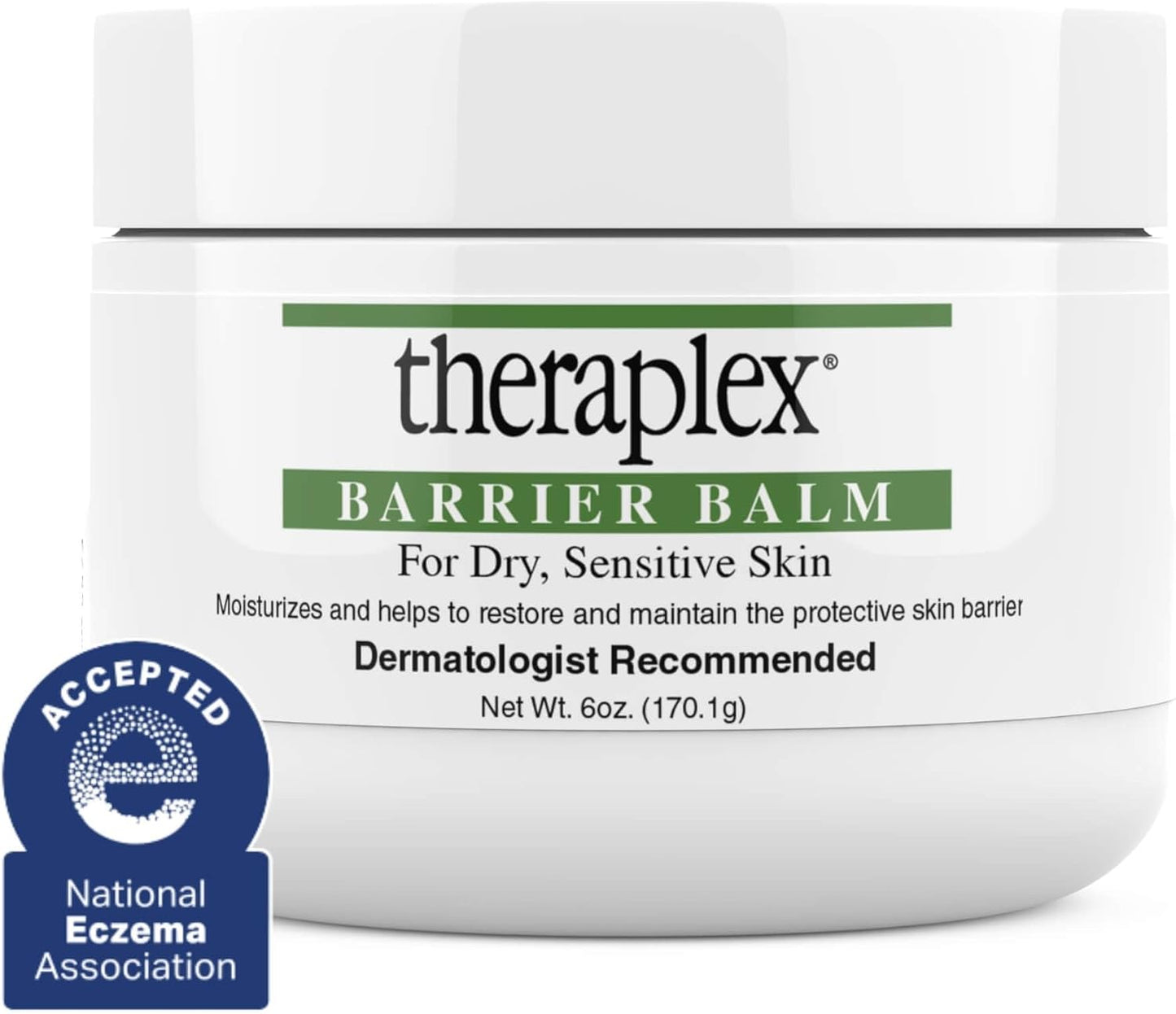 Theraplex Skin Barrier Balm | Moisturizer Cream for Dry, Sensitive Skin - Hypoallergenic, Noncomedogenic - 6 Oz