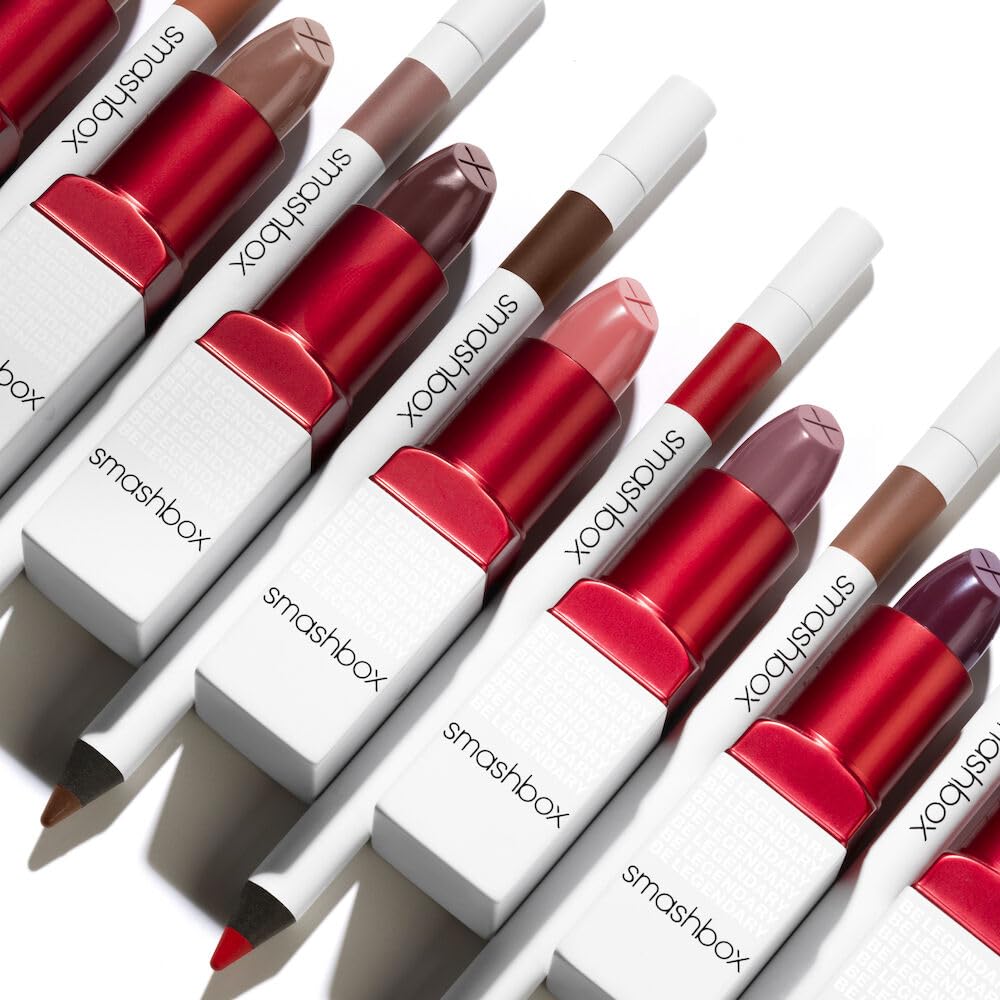 Smashbox Be Legendary Prime & Plush Lipstick | Creamy Satin Lipstick with Peptide-Infused Primer Oil Complex & Moisture-Boosting Ceramides, Recognized, 0.14 Ounce