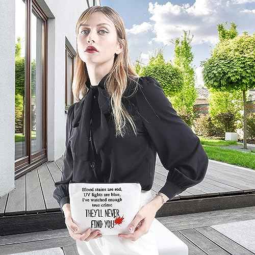 WCGXKO True Crime Gift Crime Show Lover Zipper Pouch Makeup Bag (FIND YOU)