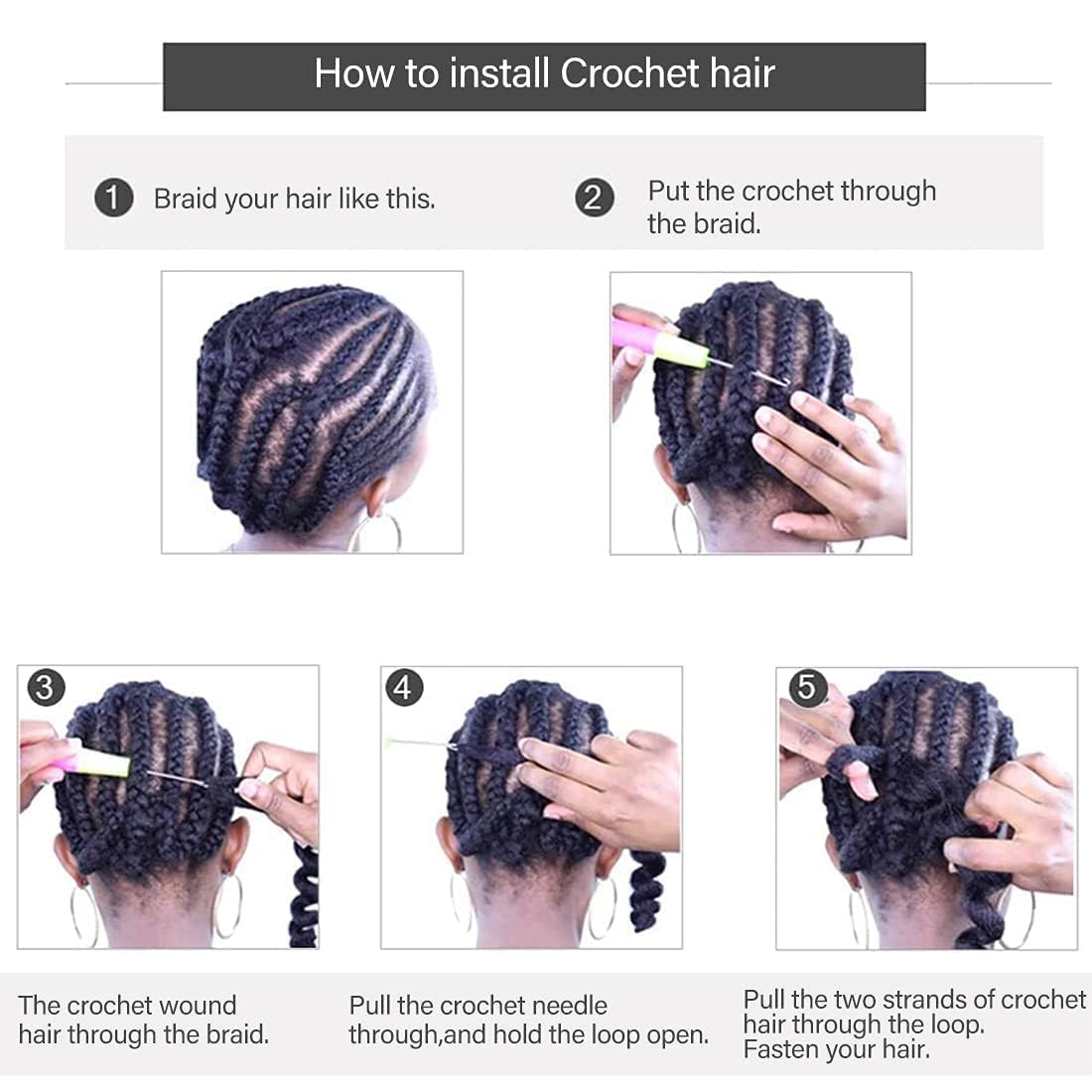 Goddess Locs Crochet Hair - 14 Inch Pre-Looped Boho Faux Locs | Soft Curly Ends for Black Women (1B/30)