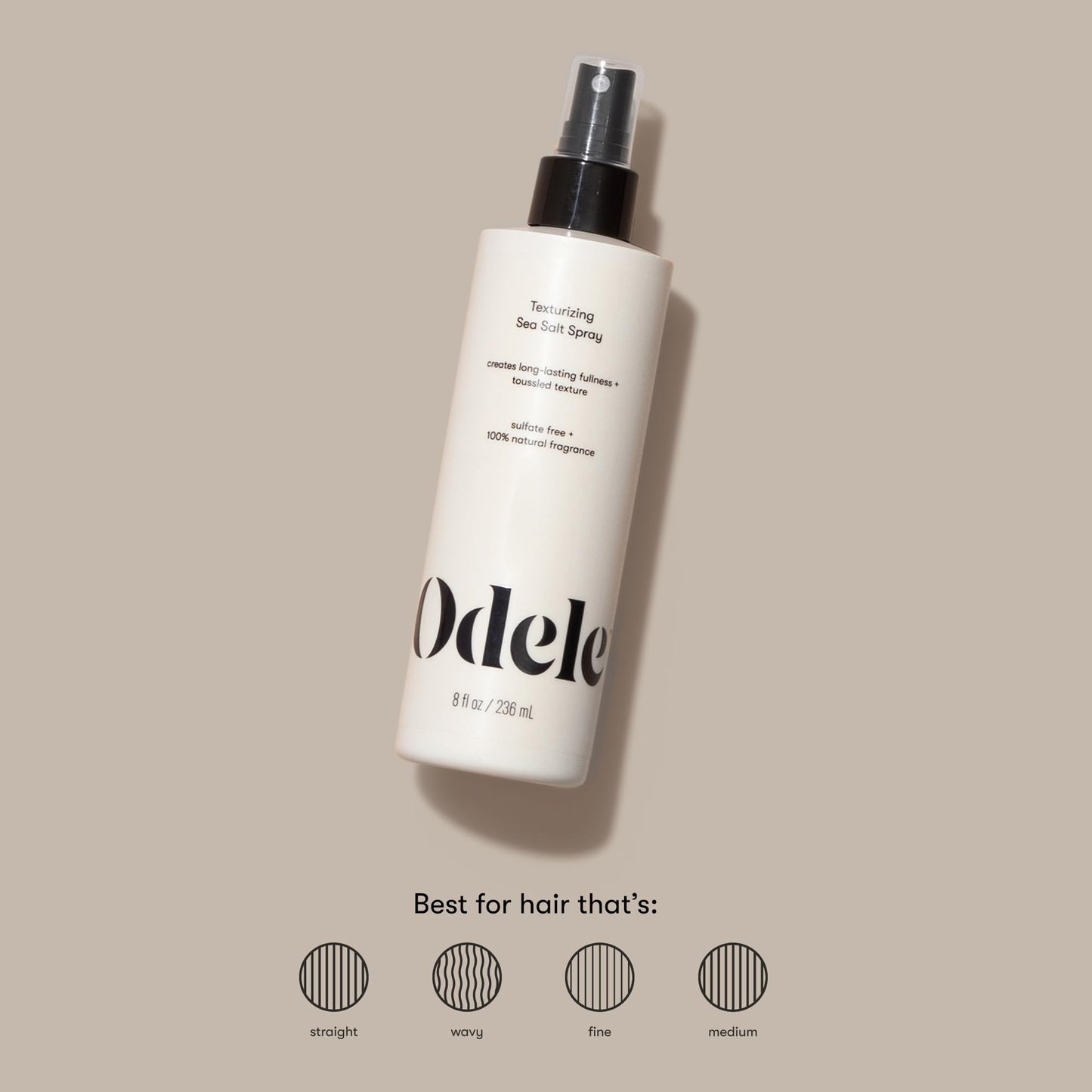Odele Texturizing Sea Salt Spray, Boosts Volume & Definition, 8 fl oz