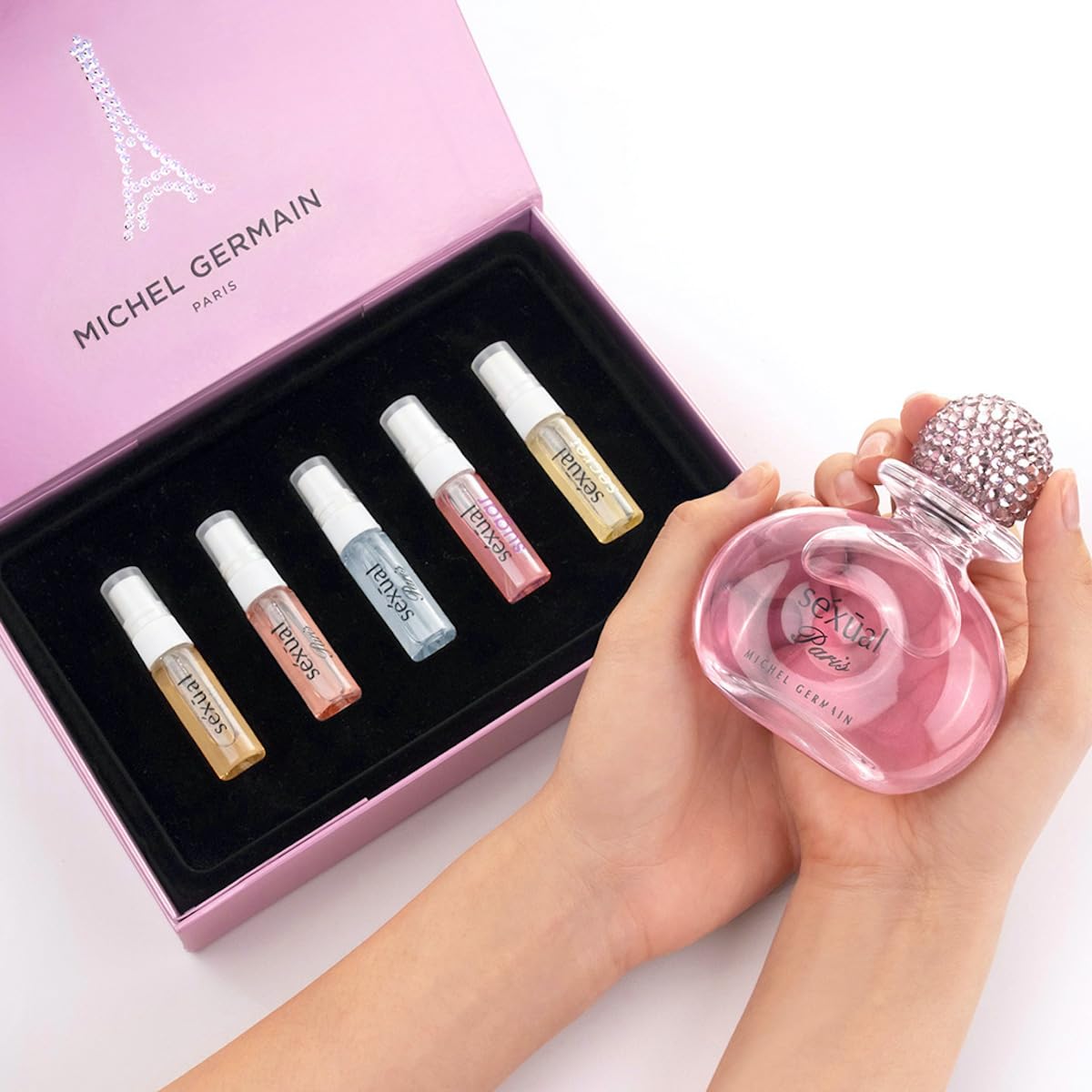 Michel Germain Sexual Discovery Set for Her, Women's Perfume, 5 x 0.07 Fl Oz Vials, Floral & Gourmand Perfumes for Her