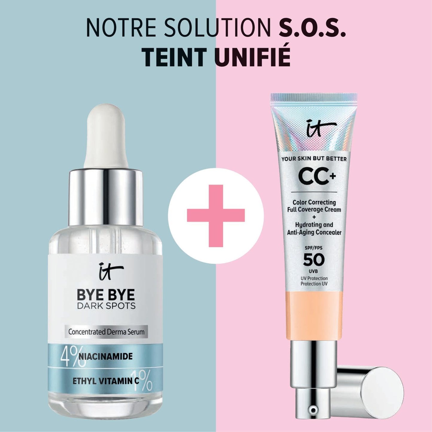 IT Cosmetics Bye Bye Dark Spots 4% Niacinamide Serum - Visibly Reduces Dark Spots & Improves Skin Clarity In 8 Weeks - Facial Serum with 1% Ethyl Vitamin C - For All Skin Types - 1 Fl. Oz