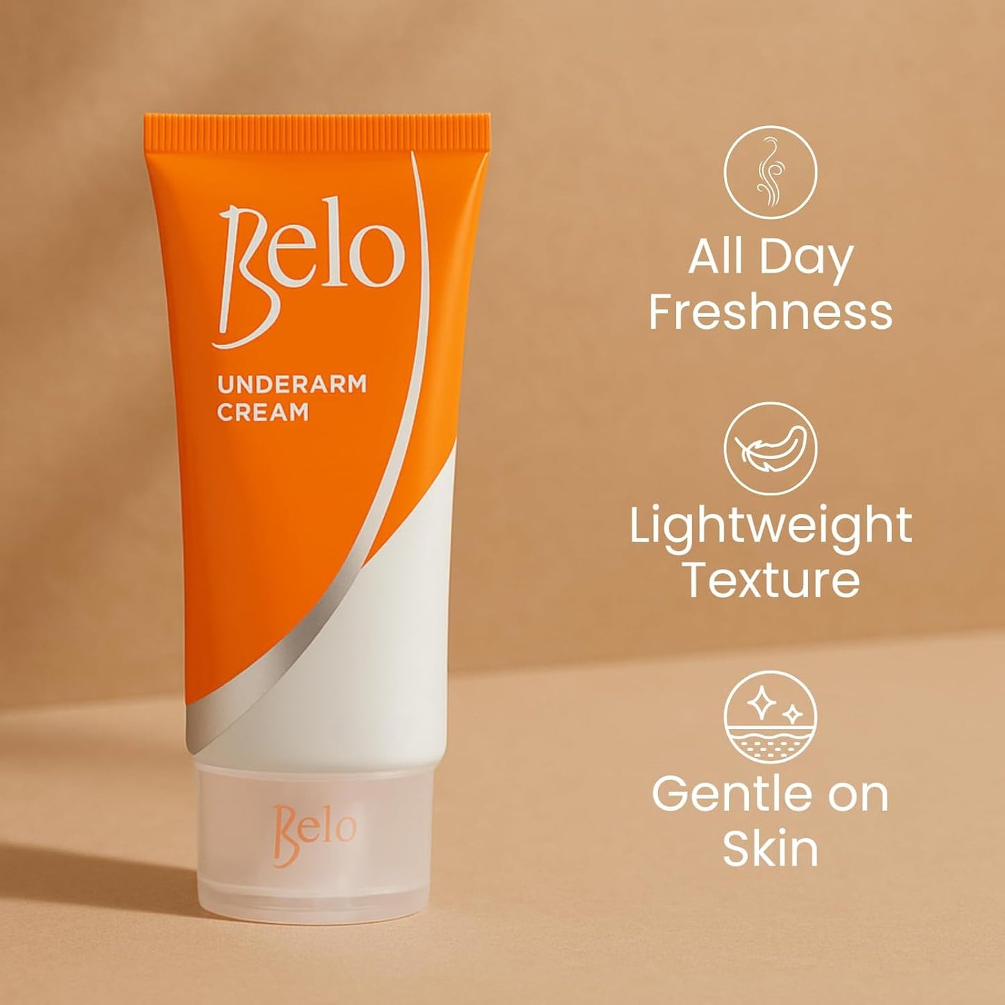 Underarm Cream - Gentle Daily Care for Smoother Skin | Non-Sticky, Fast-Absorbing Formula, 40g x 4 Tubes