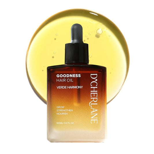 D'Cherlane Hair Growth Oil – Scalp Treatment with Rosemary, Argan, Coconut & Castor Oil Organic | Lightweight, Non-Greasy Formula for Fuller, Thicker, Stronger Strands | For All Hair Types