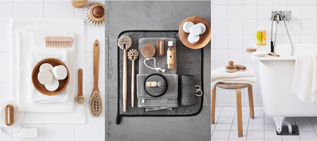 Iris Hantverk "Lovisa" Oak and Horsehair/Tampico Bath Brush