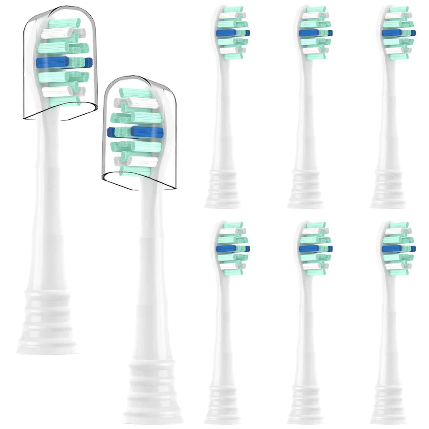 Replacement Toothbrush Heads for Philips Sonicare ProtectiveClean 4100 5100 5300 6100 Electric Toothbrushes, 8 Count