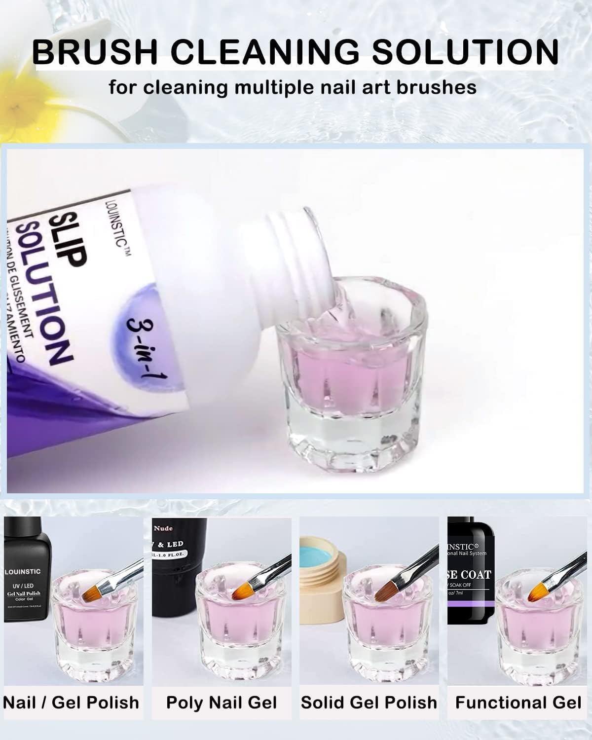 Gel Polish Remover & Cuticle Oil for Nails & Polygel Slip Solution & Colorful Nail Removal Tools
