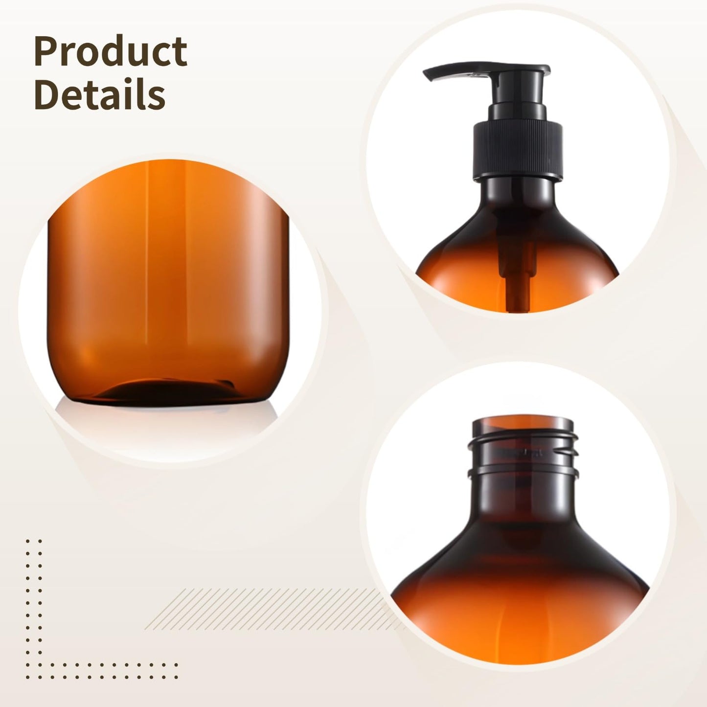 Homaisson 24 Pcs Pump Bottles, 10 oz Empty Soap Dispensers, Refillable Plastic Shampoo and Body Wash Bottles, Leakproof Lotion Containers for Travel, Home, and Daily Use