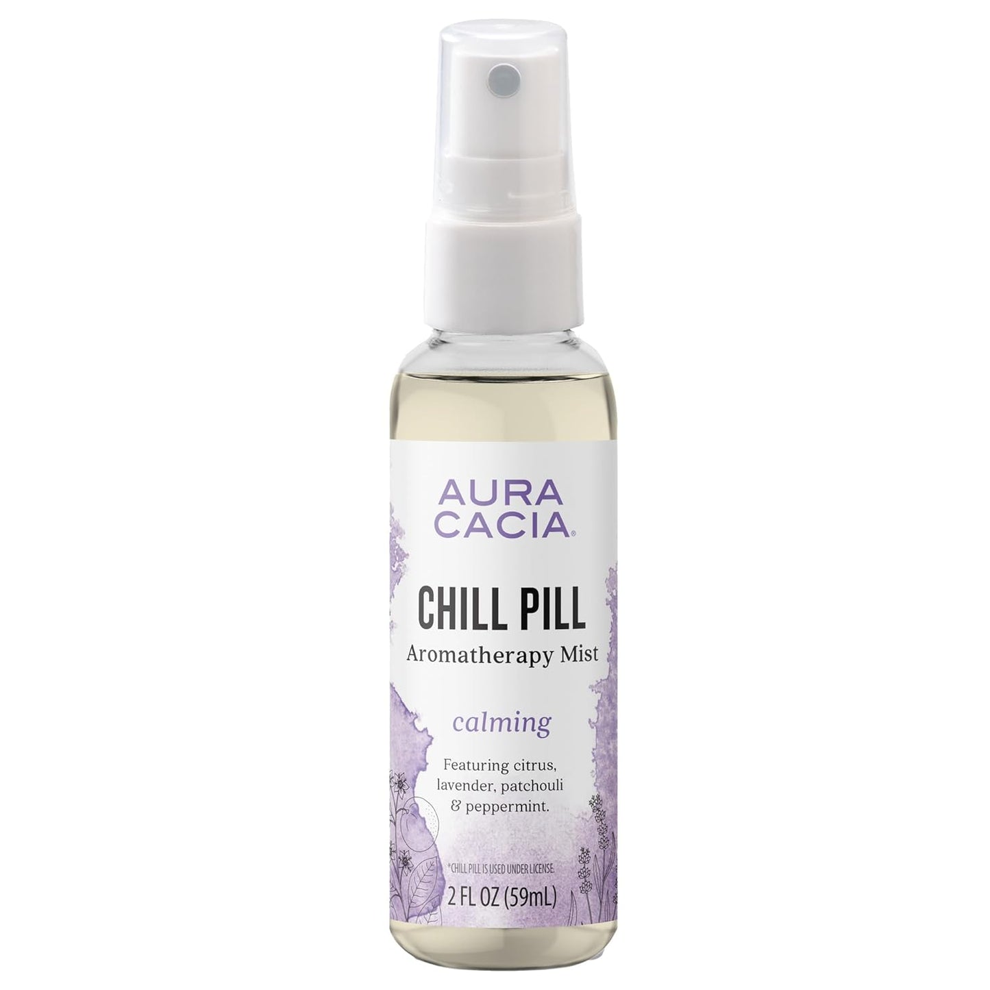 Aura Cacia Chill Pill Mist - Relaxing Aromatherapy Spray for Stress Relief | 2 Fl Oz