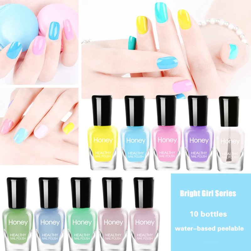 Tophany Non Toxic Nail Polish Set, Easy Peel Off and Fast Dry NailPolish Set for Pack, Eco Friendly and Organic Water Based Nail Polish for Women,Teens(20 Bottles)