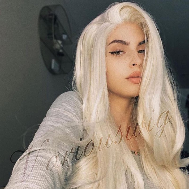 Blonde Long Lace Front Wig - Natural Hairline, Loose Wave, Heat Resistant | 24-Inch Soft Synthetic Wig for Women & Cosplay