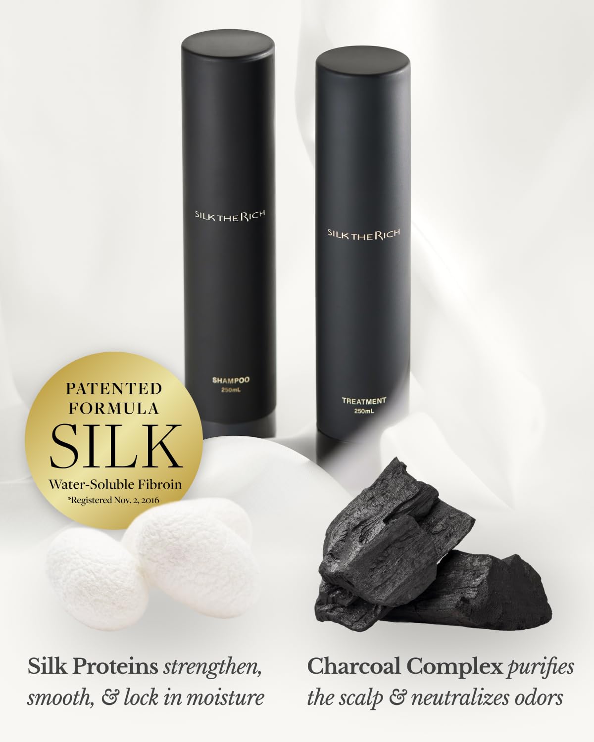 Silk The Rich Shampoo & Conditioner Set - Clarifying & Moisturizing for Dry Scalp | Color-Safe, 8.5 fl oz Each