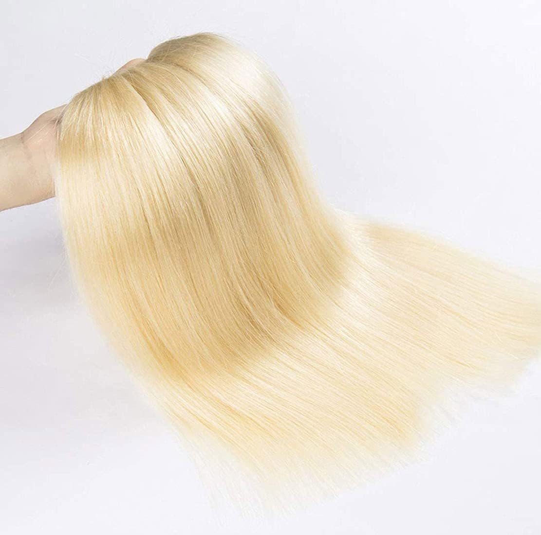 #613 Blonde Bundles Human Hair 18 20 22 Straight Color 613 Human Hair Bundles Blonde Extension 100 Gram Per Bundle 12A Unprocessed Brazilian Remy Hair Virgin Hair for Black Women