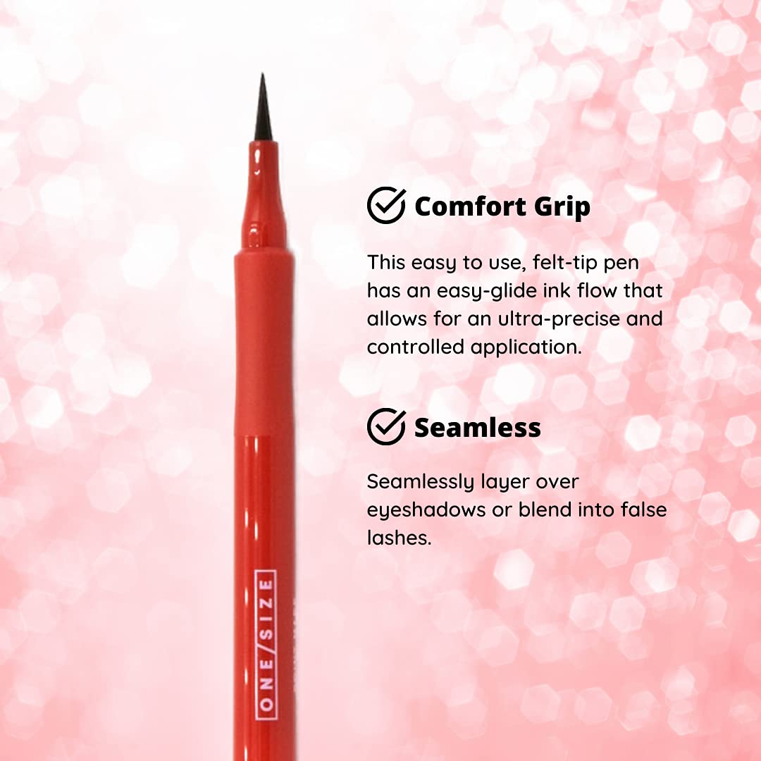 ONE/SIZE by Patrick Starrr Point Made Waterproof Liquid Eyeliner Pen - 24-Hour Longwear, Smudgeproof, Precise Black Makeup Eye Liner, Vegan, Cruelty Free