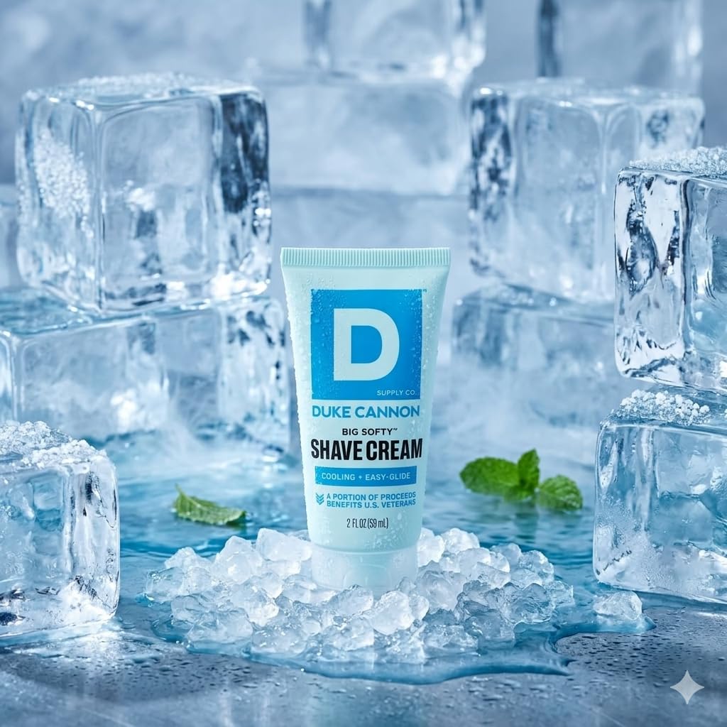 Duke Cannon Men’s Shave Cream – 2 oz Travel Size, Moisturizing Shaving Cream for Smooth, Comfortable Shaves