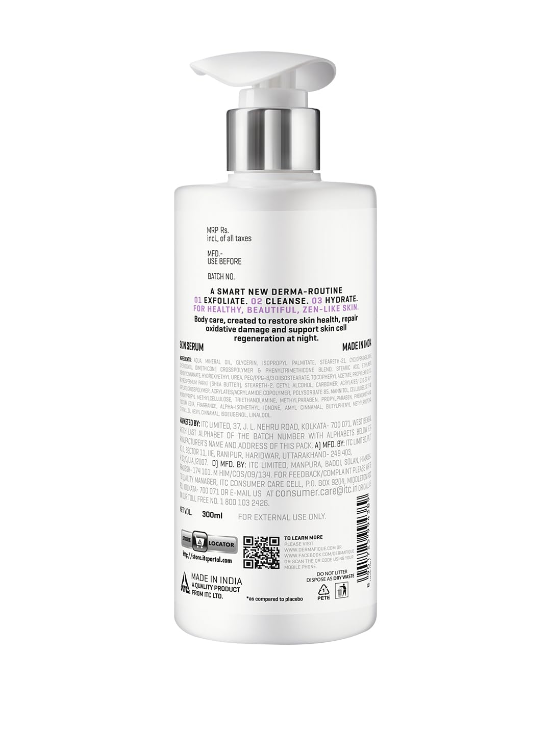 Dermafique Night Replenish Body Serum, 300ml