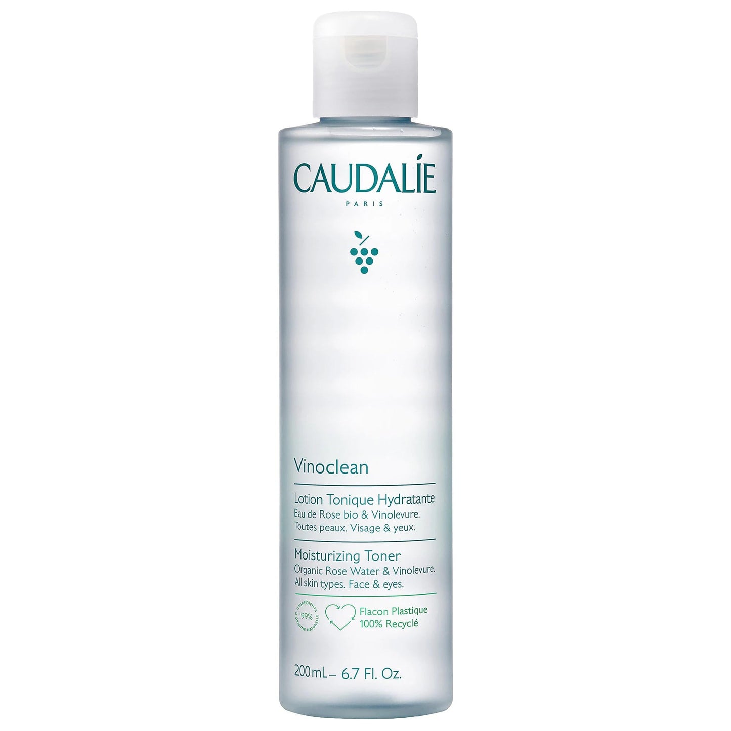 Caudalie Vinoclean Moisturizing Toner with Rose Water - 200 mL