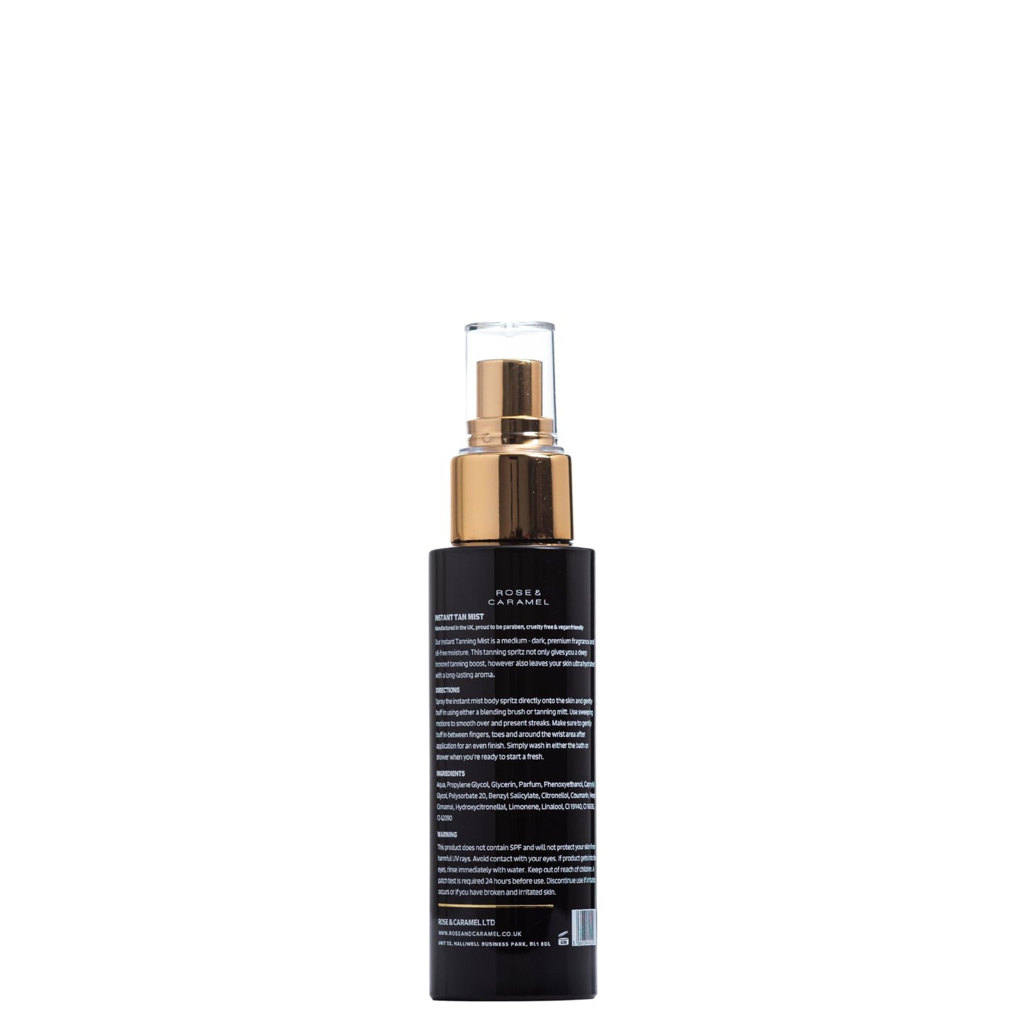 Rose & Caramel Skinstant Instant Formula Tanning Spray, Bronzed, Wash Off, Hydrating One Day Tan 3.38 Fl Oz (100ml)