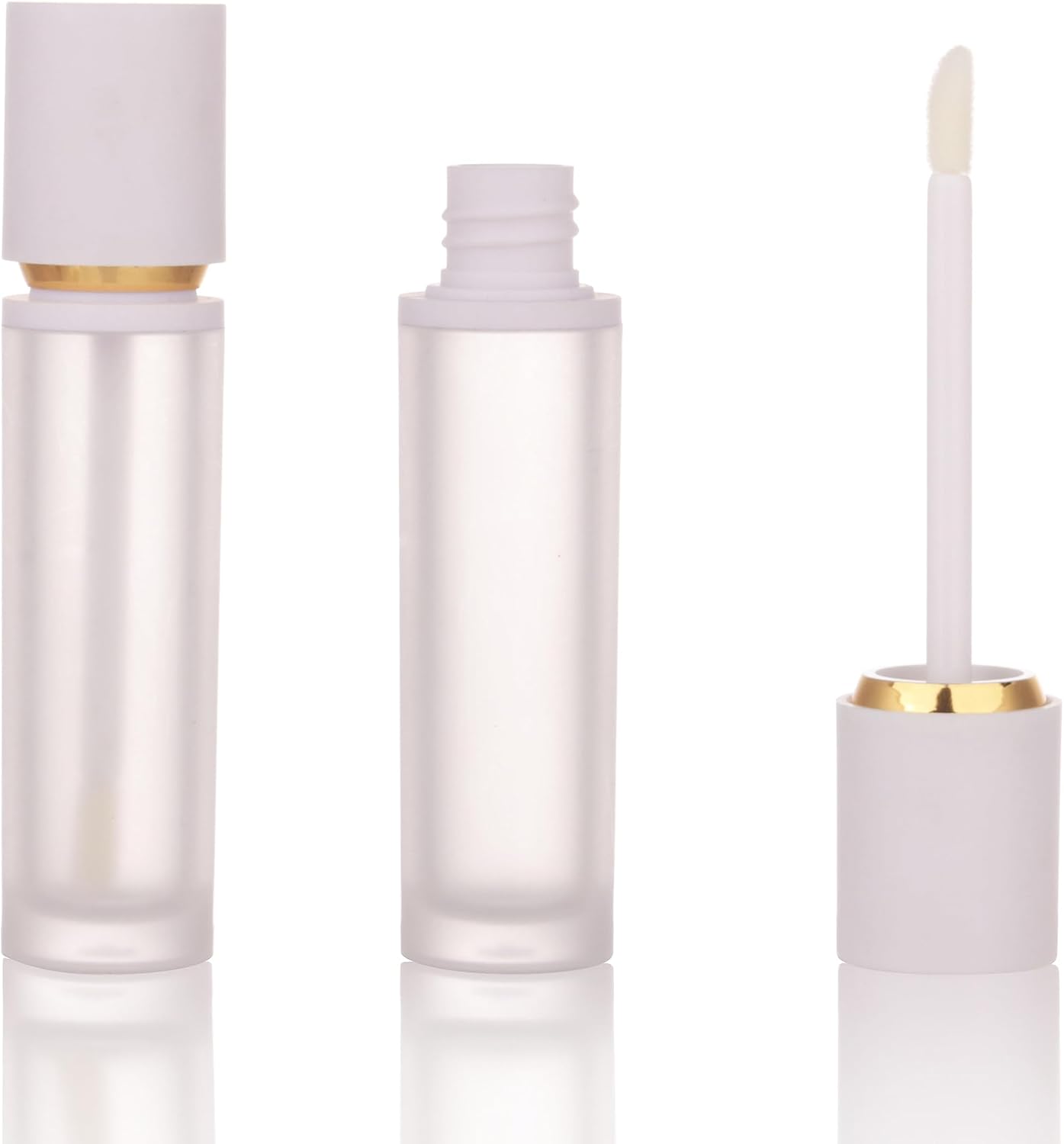 30 PCS Empty White Lip Gloss Tubes - 8ml with Wand Applicator for Lip Oil Tint