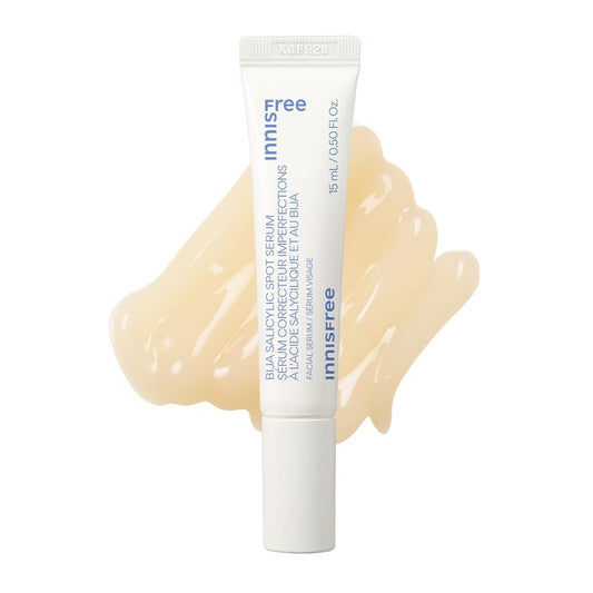 innisfree Bija Spot Serum with Salicylic Acid & Castor Oil, Korean Treatment for Acne, Pore Care, Smooth Skin