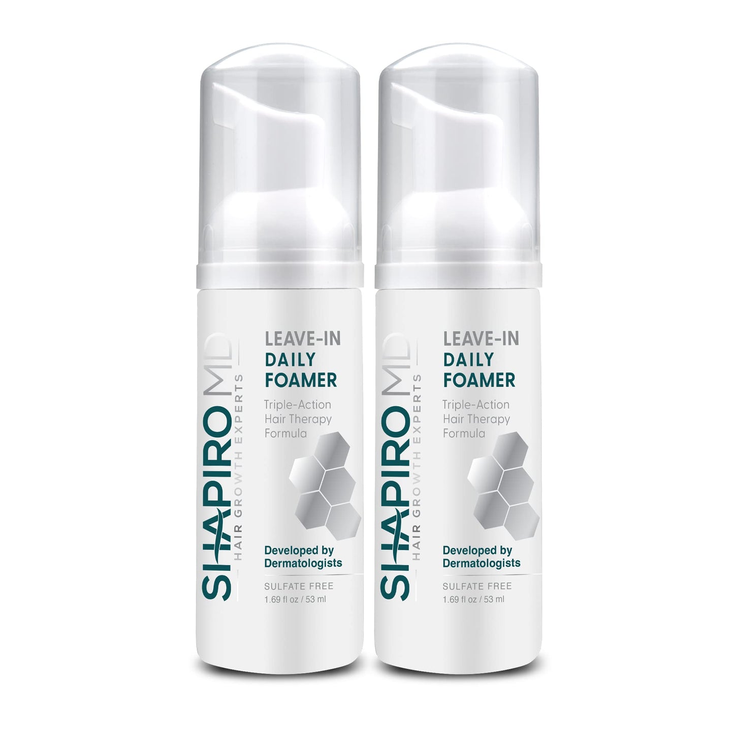 Shapiro MD Hair Growth Experts Hair Loss Leave-In Daily Foam, DHT Fighting Vegan Formula for Thinning Hair Developed by Dermatologists, Experience Healthier, Fuller, 2 Month Supply