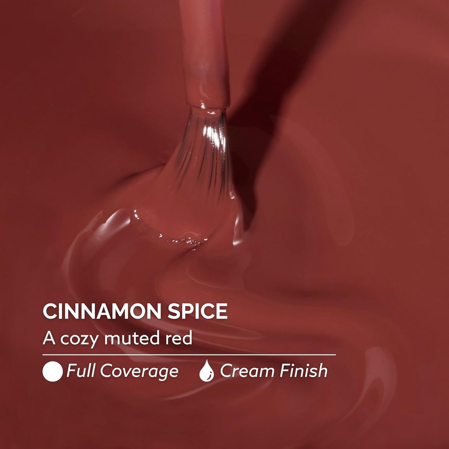 Dazzle Dry Nail Lacquer - Cinnamon Spice Full-Coverage Cream | Cozy Muted Red (0.5 fl oz)