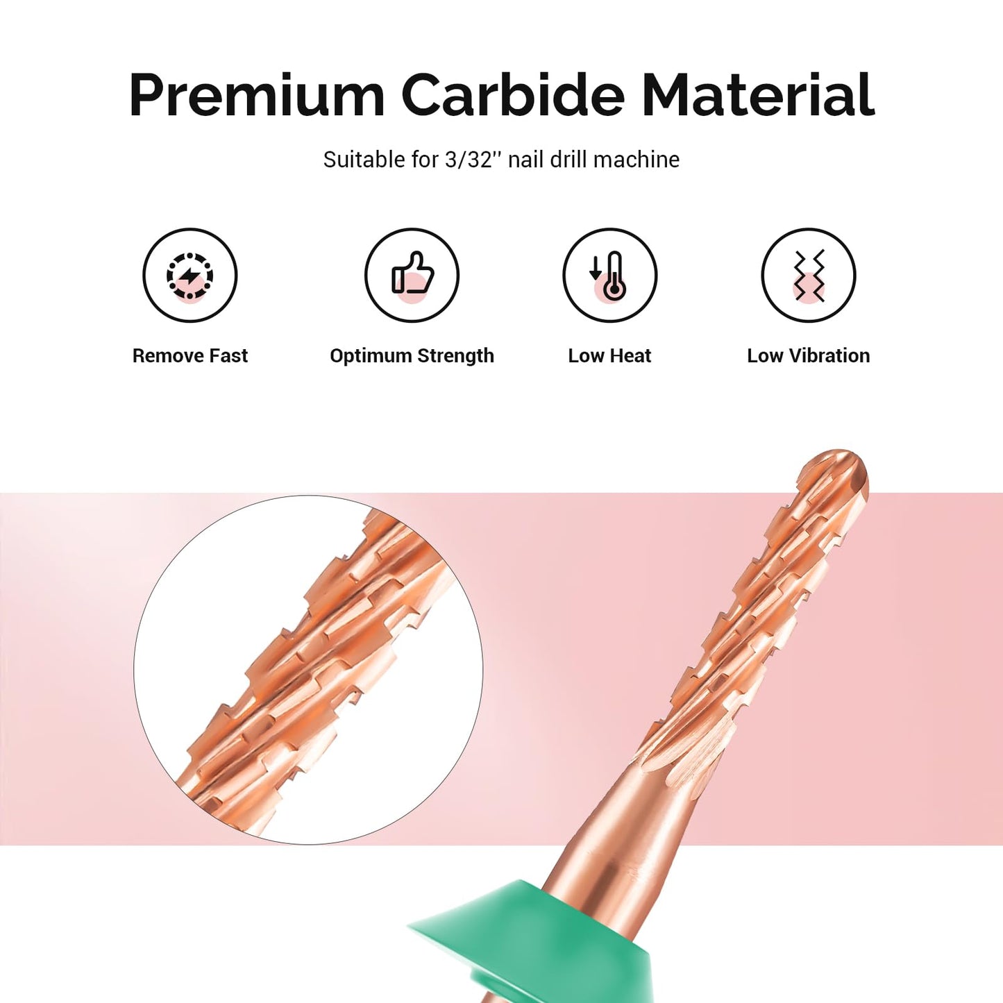 MelodySusie Portable Electric Nail Drill with Upgrade Round Shape Pedicure Bit