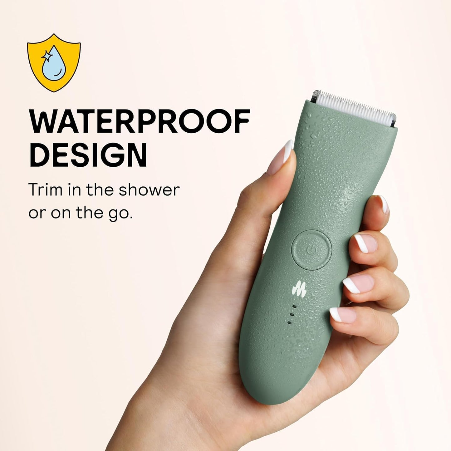 MERIDIAN The Trimmer Original - Body Hair Trimmer for Men, Electric Shaver for Pubic Hair, Chest, Legs & Bikini, Waterproof & Rechargeable