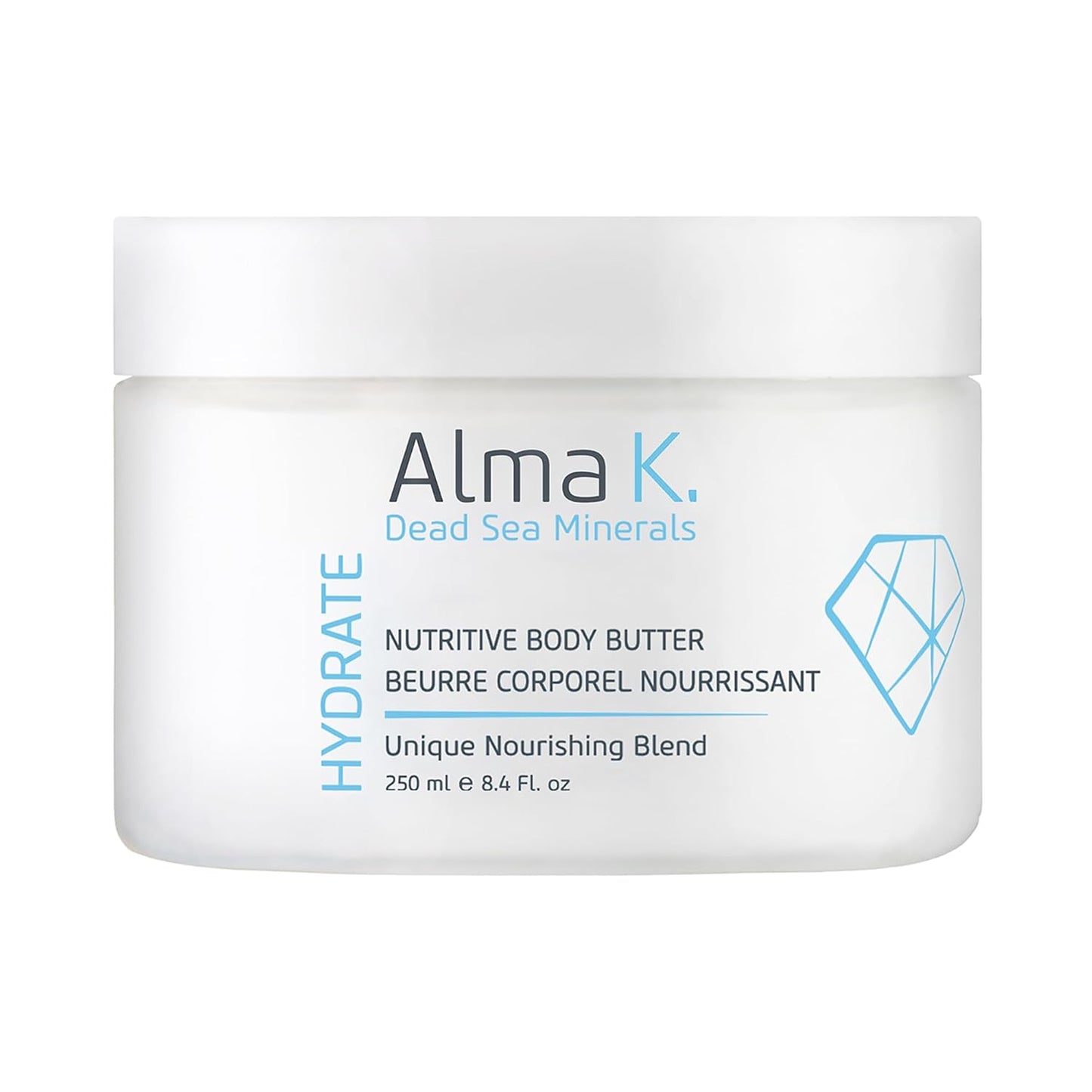 Alma K Nutritive Body Butter - Deep Hydration Cream with Shea Butter & Dead Sea Minerals | 8.45 oz for All Skin Types