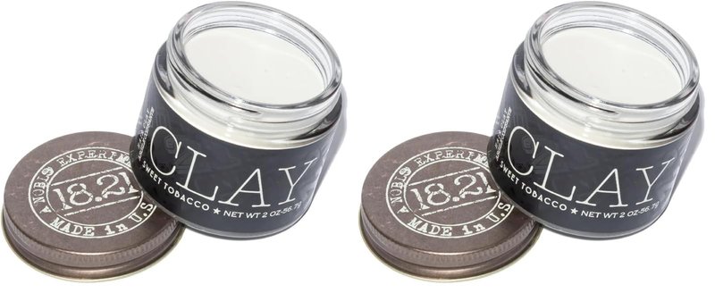 18.21 Man Made Hair Styling Product,2oz. Original Sweet Tobacco Scent in Clay with Matte Finish,(Pack of 2)