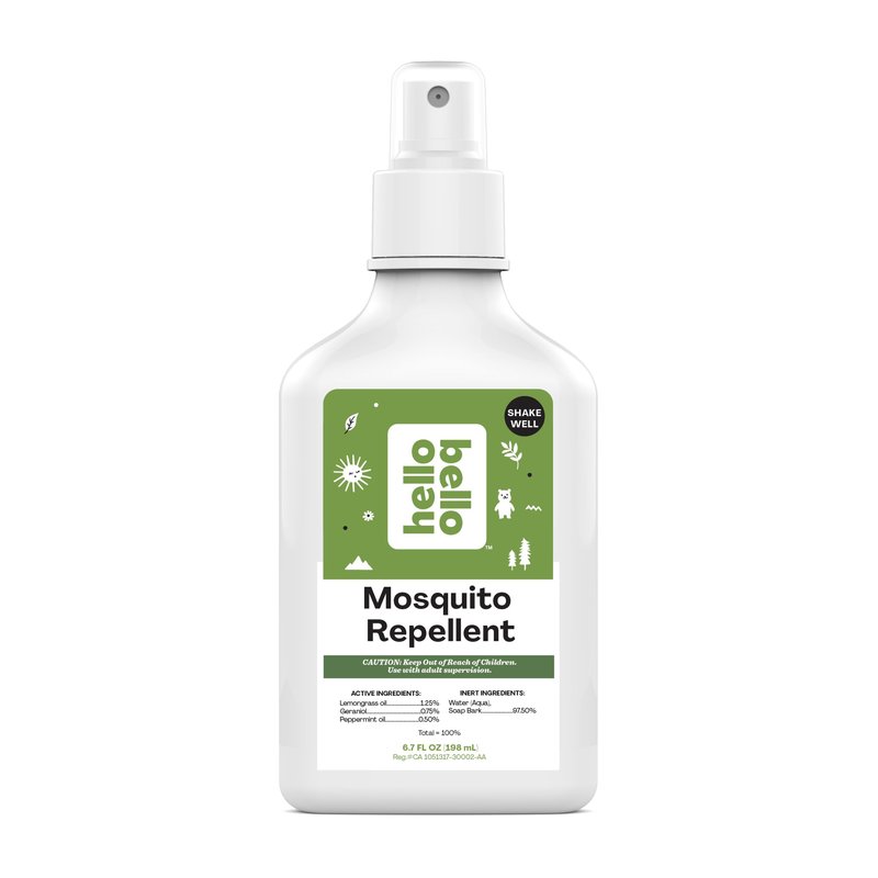 Hello Bello Mosquito Repellent Spritz, Made with Lemongrass and Peppermint Oils, 6.7oz Bottle