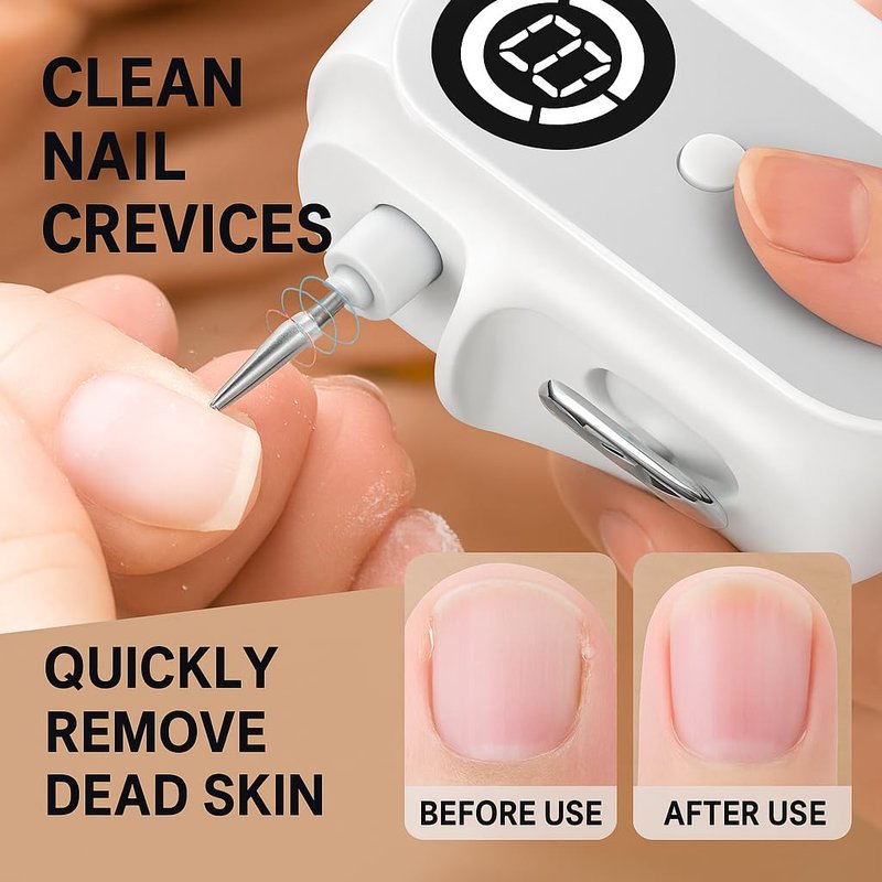 2026 Upgraded Electric Nail Clipper, Automatic 4 in 1 Baby Nail Trimmer and Polisher with LED Light & Nail Storage Box, Electric Nail File with Multiple Speed Gears for Baby, Adults, Senior