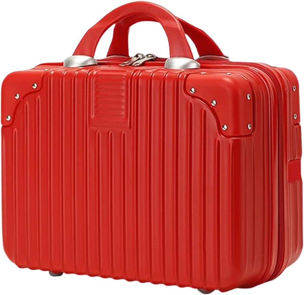 Makeup Travel Case - 11L Hard Shell Cosmetic Organizer with Elastic Band & Zipper | Portable Waterproof ABS for Women