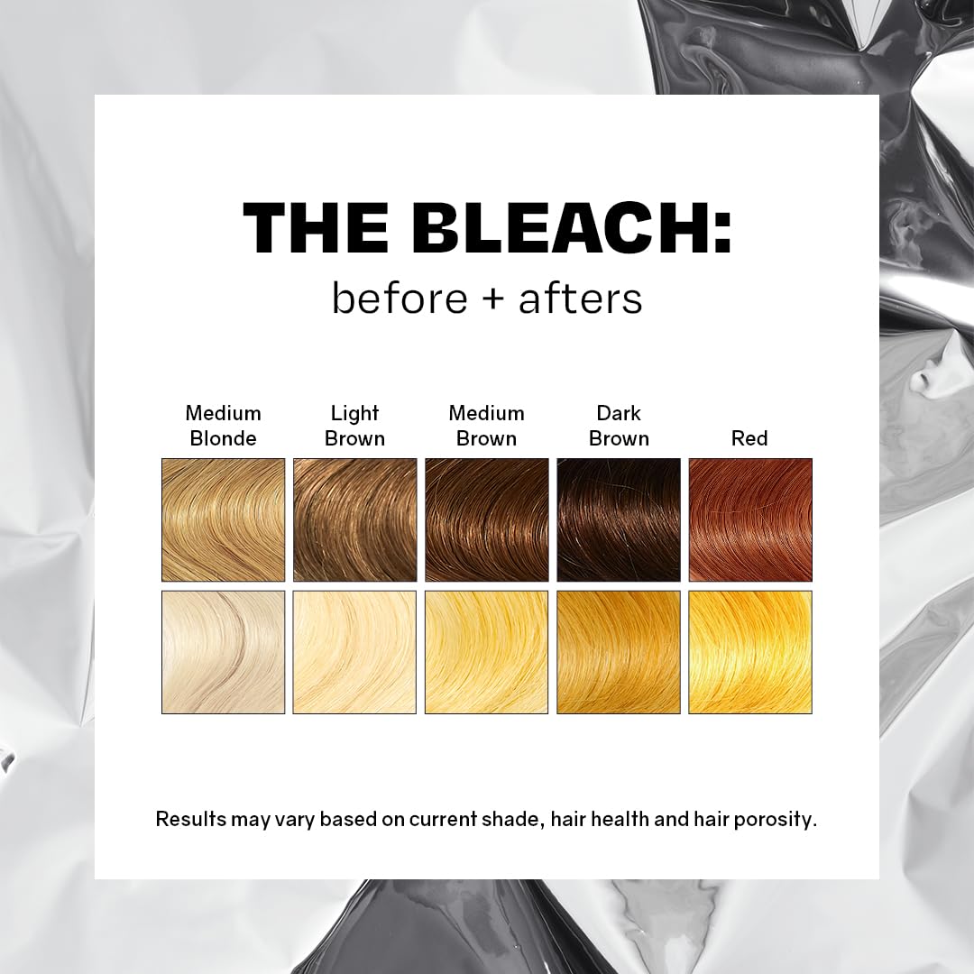 Overtone The Bleach 30 Volume Hair Lightening System: At-Home Bleach Kit for Blonde & Light Base, Deep Lift Up to 7 Levels, Vegan & Cruelty-Free with Toning Pigment & Hydrating Formula ,9 oz
