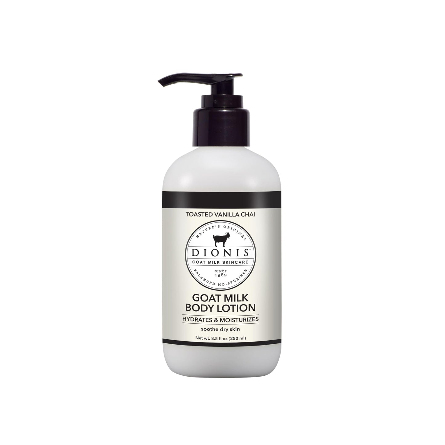 Dionis Goat Milk Skincare Bundle - Vanilla Chai Hand & Body Cream (3.3 oz Travel Size) & Body Lotion (8.5 oz Full Size), Moisturizing Set for Dry and Sensitive Skin, Cruelty-Free and Paraben-Free