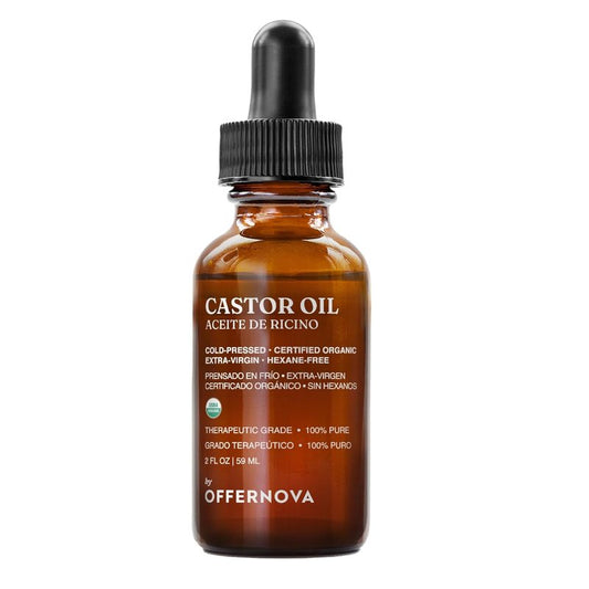 Organic Castor Oil - Pure Cold Pressed Eyelash Serum for Hair Growth | Thicker Eyebrows, Hexane Free