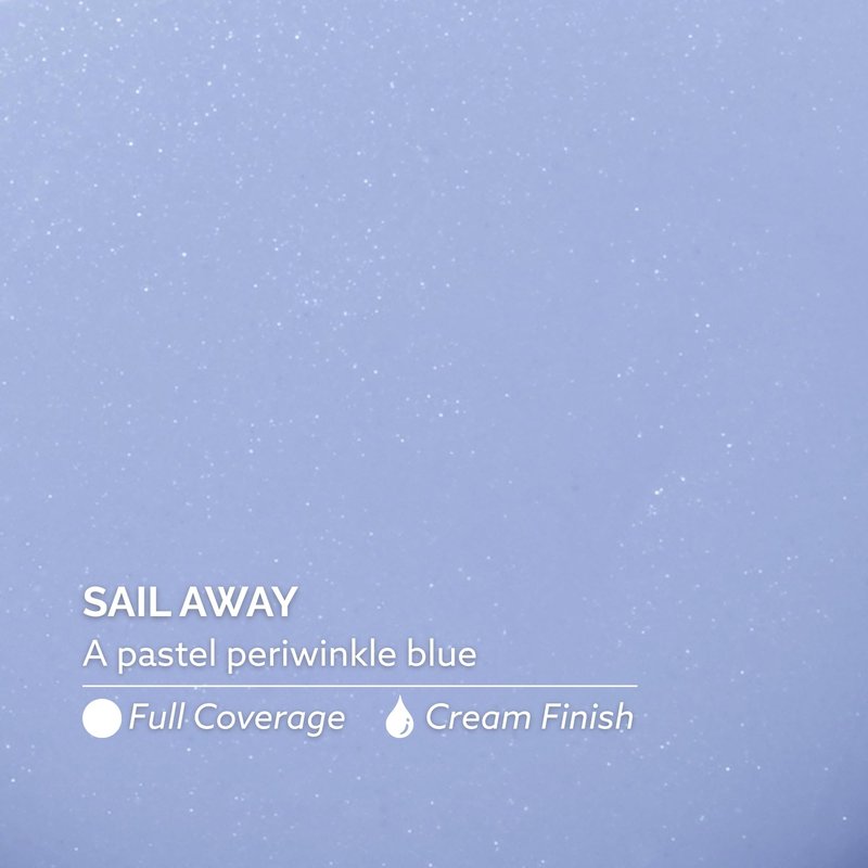 Dazzle Dry Mini Kit 4 Step System - Sail Away - A pastel periwinkle blue. Full coverage cream. (5 Piece Kit / 5 Manicures)