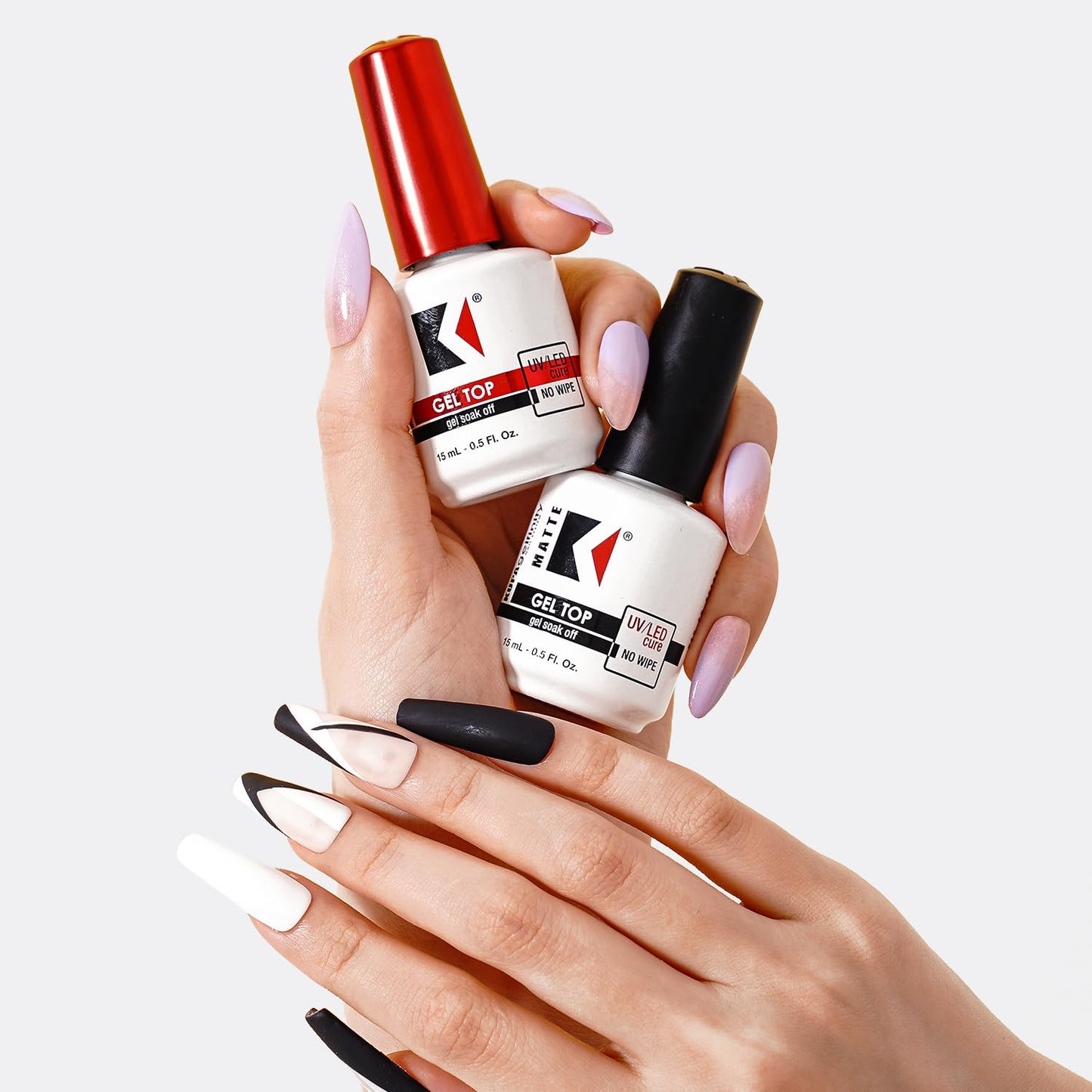 KUPA GelFinity Gel Top Coat Gloss Finish, No-Wipe High Gloss Shine Soak-Off Sealer for UV/LED Gel Polish, Chip-Resistant and Fade-Proof, 0.5 Fl Oz