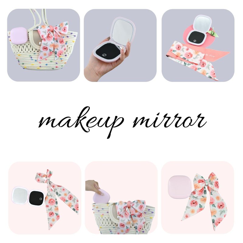 YABAHU Dual-Side Illuminating Beauty Mirror - 1X/5X LED Makeup & Grooming Hand Compact with Touch Control, Memory Function, Long-Lasting Charge for Flawless Detail Work