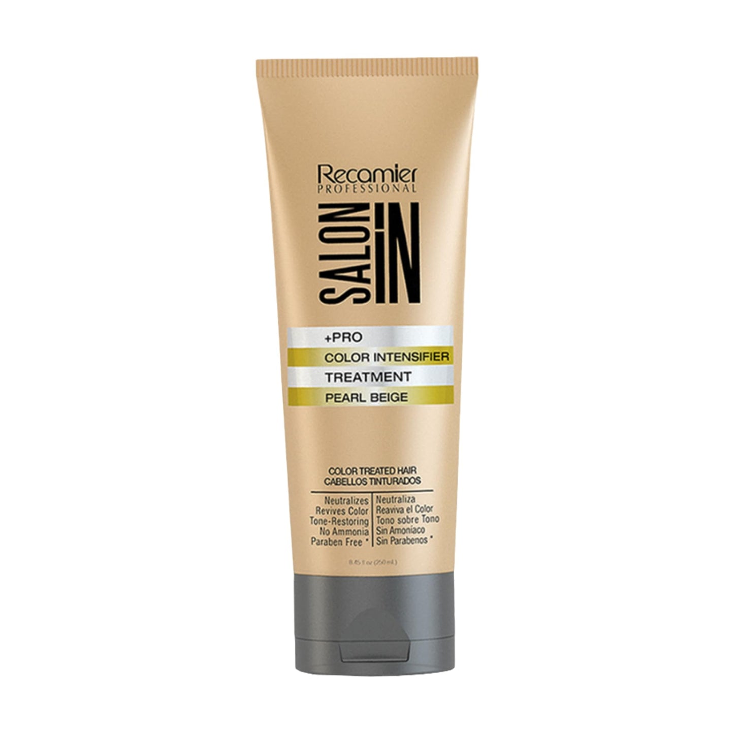 Salon In by Recamier | Pearl Beige Color Intensifier Treatment | Hair Mask For Blonde & Light Hair | 8.45 fl oz / 250 ml