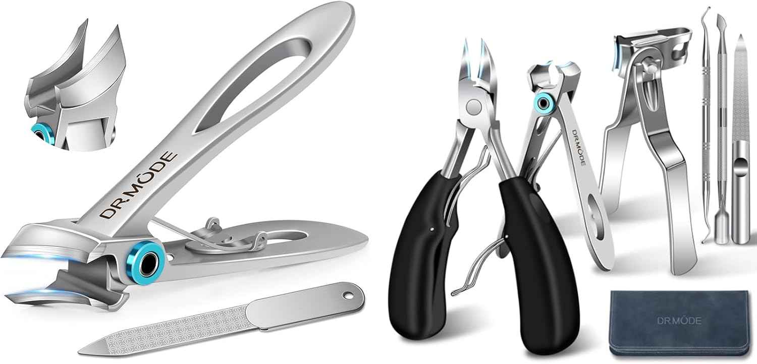 Professional Toenail Clippers for Seniors | Wide Jaw, Curved Design for Thick & Ingrown Nails