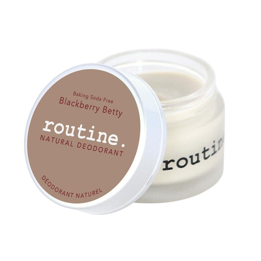 Routine. Natural and Aluminum Free Deodorant (2 Fluid Oz.) for Women and Men | BlackBerry Betty No Baking Soda (Cream Jar Formula)