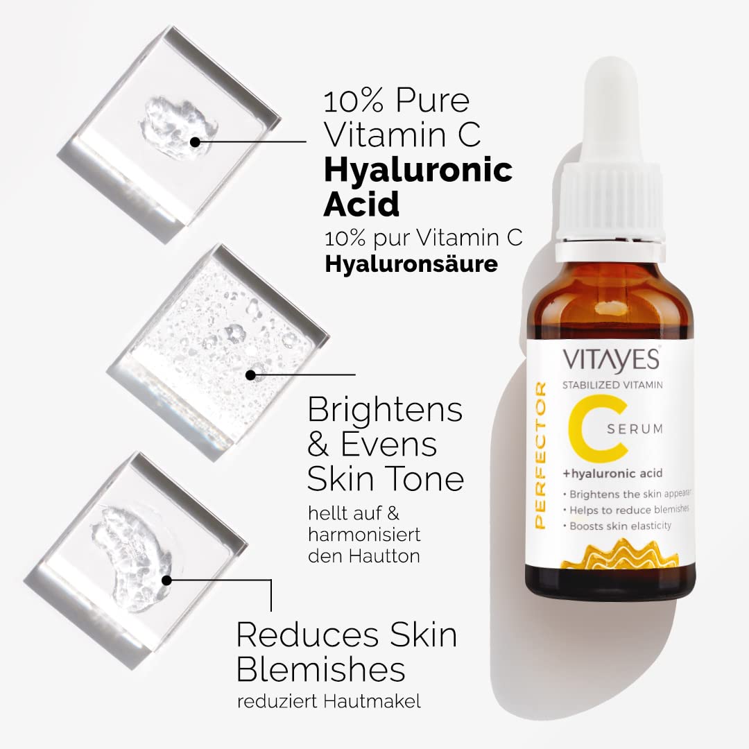 Vitamin C Face Serum - Anti-Aging Hydrating Formula with Hyaluronic Acid | 1 Oz for Dark Spots & Fine Lines
