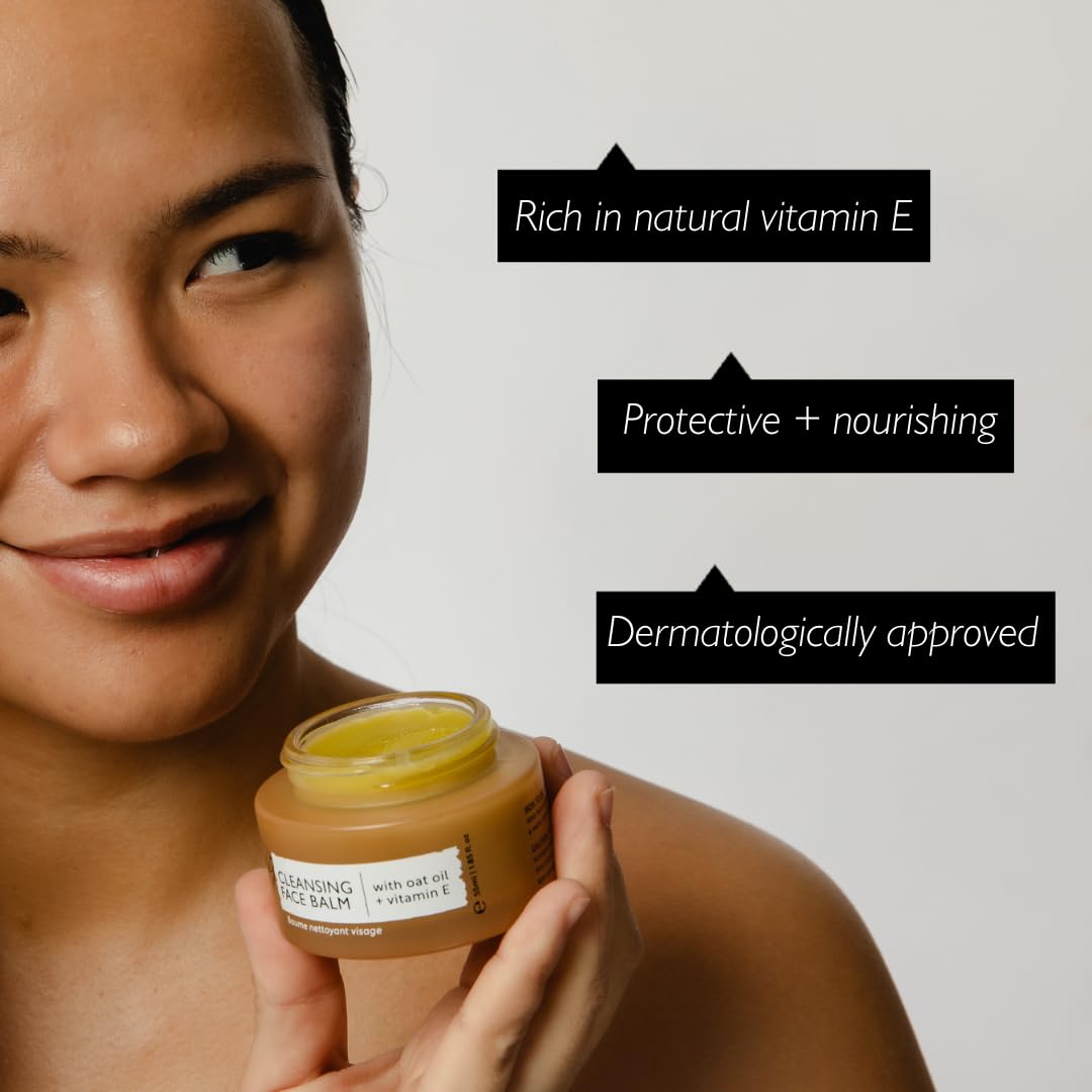 Upcircle Cleansing Face Balm - Natural Makeup Remover with Apricot Oil | 1.7oz Vegan Formula, Sea Buckthorn & Rosemary