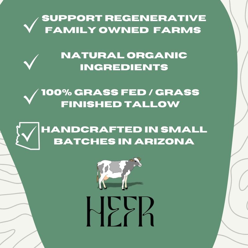 Grass Fed Beef Tallow Moisturizer - All-Natural Whipped Lotion for Skin, Face & Body | 4 oz