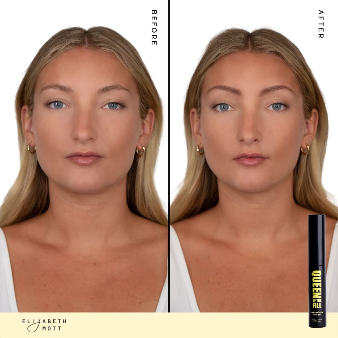 Elizabeth Mott - Thank Me Later Face Makeup Setting Spray and Queen of the Fill Clear Sculpting Brow Gel (2-Pack Bundle)