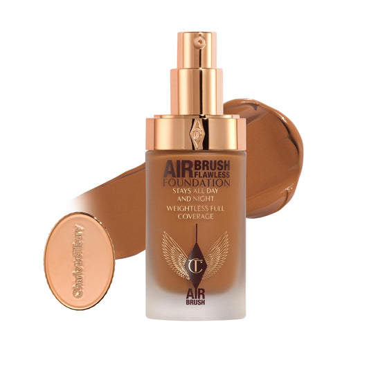 Charlotte Tilbury Airbrush Flawless Matte Foundation - Full Coverage Liquid Makeup with a Natural-Matte Finish - Smoothes & Blurs Pores - Waterproof & Transfer Resistant - 13 Warm