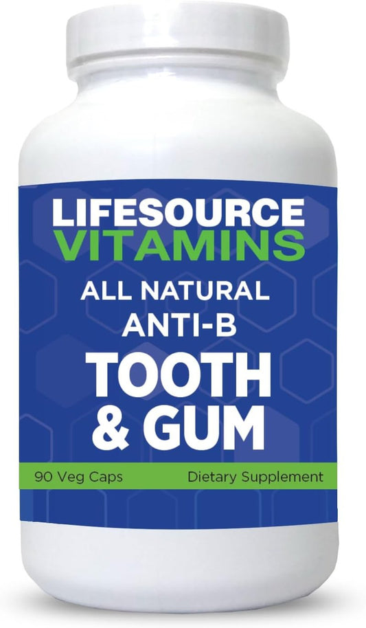 LifeSource Vitamins Tooth & Gum Support - Anti-Bacterial Formula - 90 Capsules | Oral Health Boost